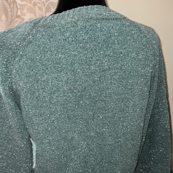 H&M Green and Silver Sparkle Sweater - Picture 7 of 8